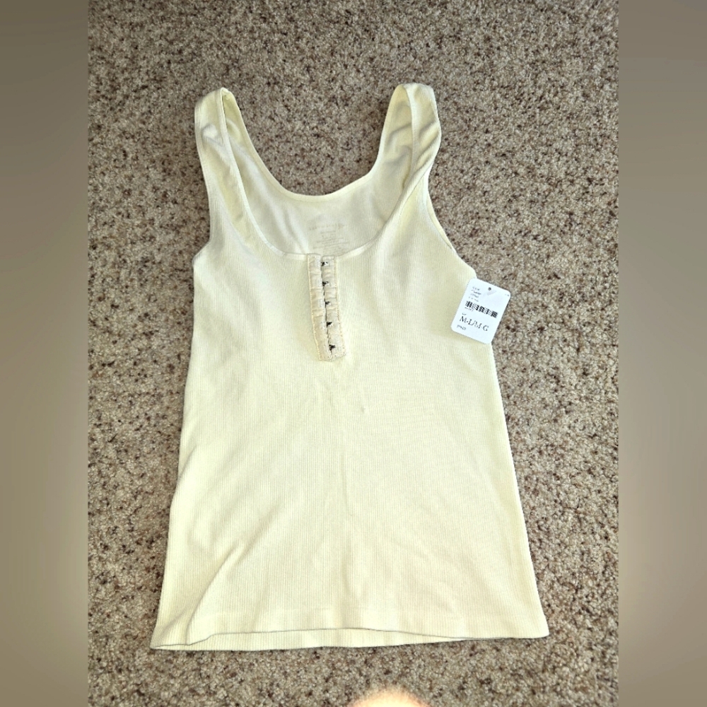 NWT, Anthropologie, Ivory, Tank Top, Size M-L